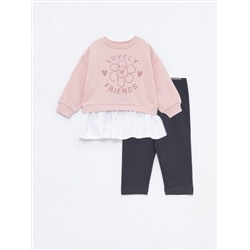 КОМПЛЕКТ ИЗ СВИТШОТА   И ЛЕГГИНСОВ