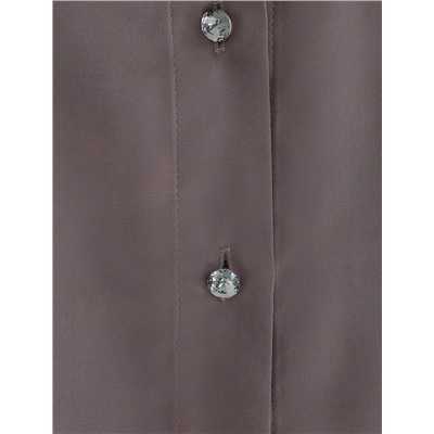 Блузка с короткими рукавами из плотного струящегося сатина