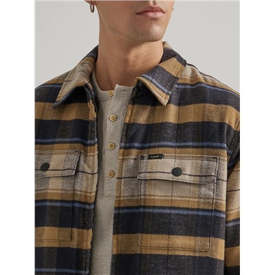 Men's Sherpa Lined Flannel Overshirt