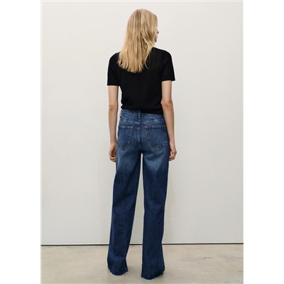 Jeans Danila wide leg tiro alto