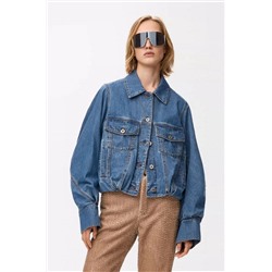 Джинсовая куртка  с лацканами    ЛОЕВ*Е 💛