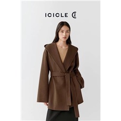 Женское шерстяное пальто с капюшоном АЙСИК*Л