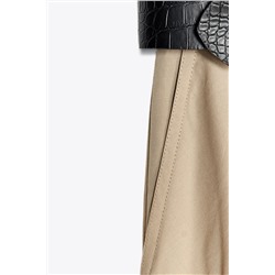 CONTRAST DRESS WITH SHOULDER PADS