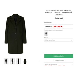 Женское шерстяное пальто Selecte*d Экспорт в Данию