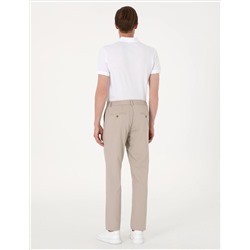Bej Slim Fit Klasik Jogger Pantolon