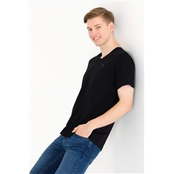 Erkek Siyah Basic V Yaka Tişört