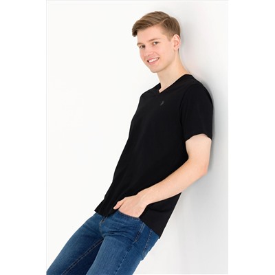 Erkek Siyah Basic V Yaka Tişört