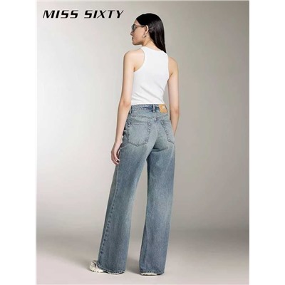 Женские джинсы MIS*S SIXT*Y прямого кроя в ретро стиле с низкой талией