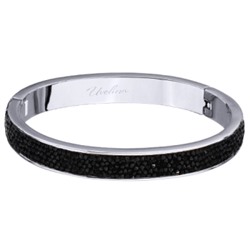 Браслет Галактика (кристаллы SW черные; покрытие родий), Есть комплект