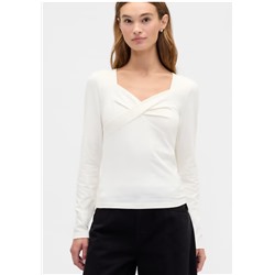 Twist-Front Sweetheart Top