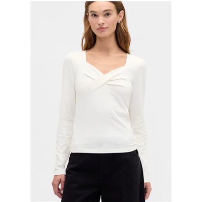 Twist-Front Sweetheart Top