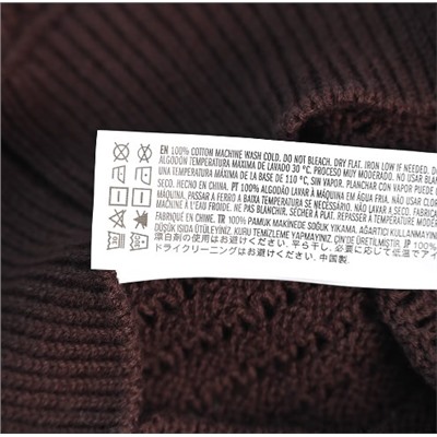 Женский хлопковый вязаный крючком свитер с круглым вырезом