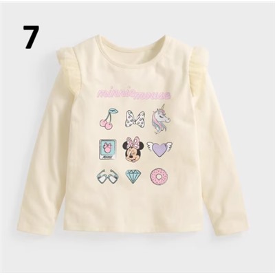 Хлопковый лонгслив для девочек