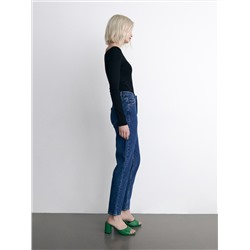 Jeans im Mom-Fit mit Elastanmischung