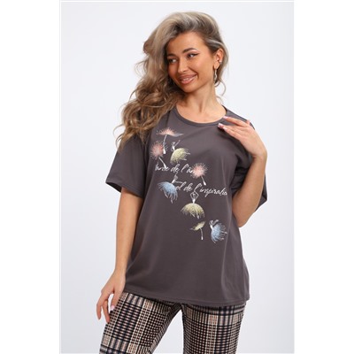 Костюм домашний футболка с бриджами арт.1429б