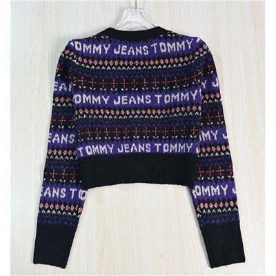 Женский шерстяной плюшевый кардиган ТОММИ ХИЛФИГЕ*Р