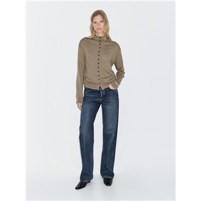 Cárdigan punto cuello perkins