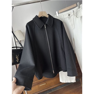 Женское короткое пальто на молнии из смесовой шерсти ЗАР*А