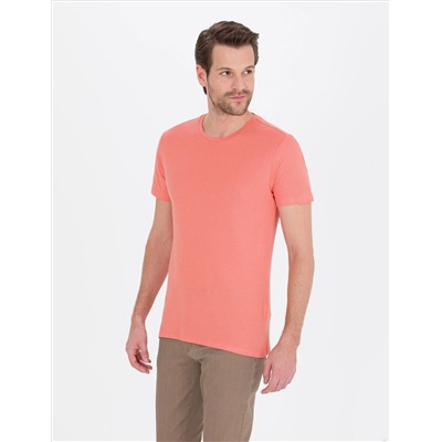 Pembe Slim Fit Basic Tişört
