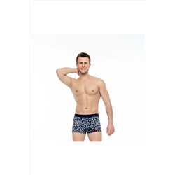 U.S. Polo Assn. - Erkek Sarı - Baskılı- Lacivert 3 Lü Boxer