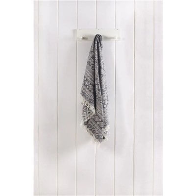 Denizli Concept Siyah Kilim Peştamal - %100 Pamuk Çift Yüz Jakarlı Plaj Havlusu