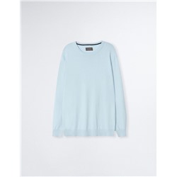Knitted Jumper, Men, Light Blue