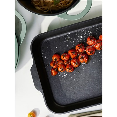 Форма для запекания, 34x26x5.5 см, зелёная, с покрытием, Agile