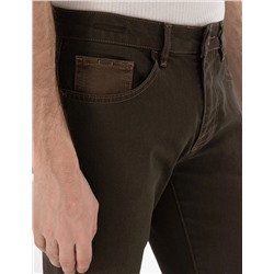 Kahverengi Slim Fit Jean Pantolon