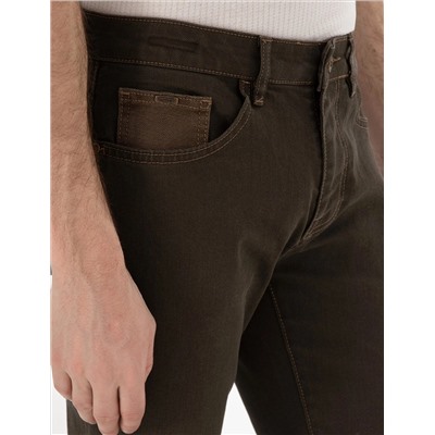 Kahverengi Slim Fit Jean Pantolon