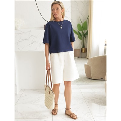 Укороченная футболка силуэта овер-сайз