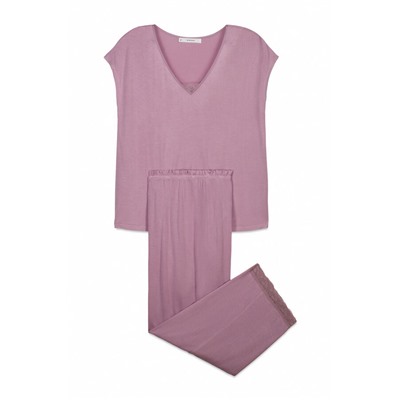 Pijama Capri viscosa tacto suave rosa