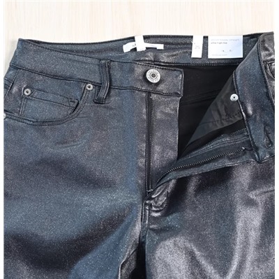 Женские глянцевые эластичные штаны