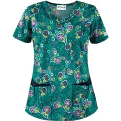 UA Pretty Persian Rain Forest Scrub Top