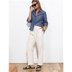 Блузка свободного силуэта в полоску из 100 % хлопка