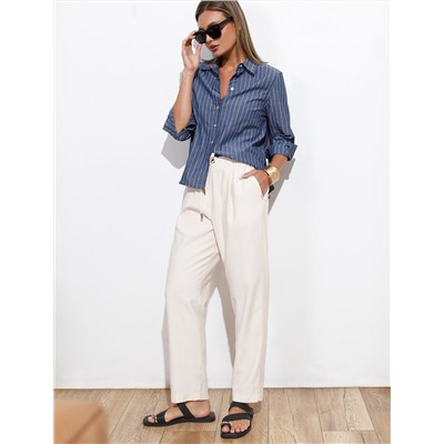 Блузка свободного силуэта в полоску из 100 % хлопка