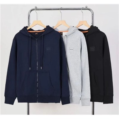 Мужская  хлопковая толстовка с капюшоном  БОС*С