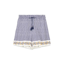 Pantalón corto estampado rayas cenefas