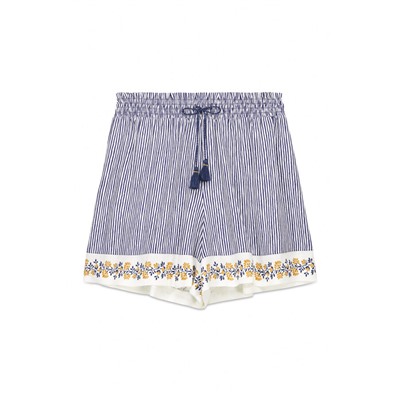 Pantalón corto estampado rayas cenefas