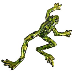 Брошь Лягушка (эмаль зеленая; покрытие золото), Есть комплект