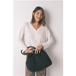 Bolso reversible nylon animal print