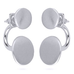 Серьги Геометрия (покрытие матовый родий), Есть комплект