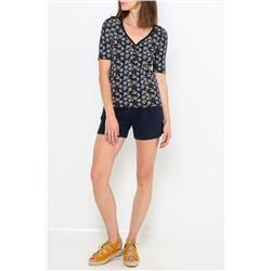 Camiseta Azul oscuro y amarillo