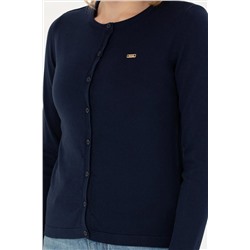 Kadın Lacivert Basic Triko Hırka