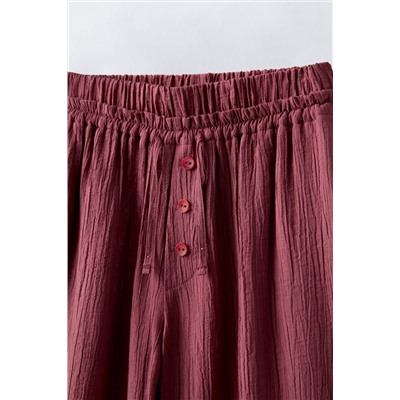 FLOWING TEXTURED TROUSERS