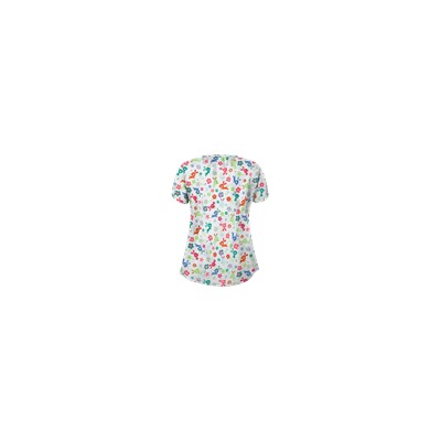 UA Springtime Hop White Print Scrub Top