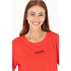 Kadın Kırmızı Bisiklet Yaka Tişört