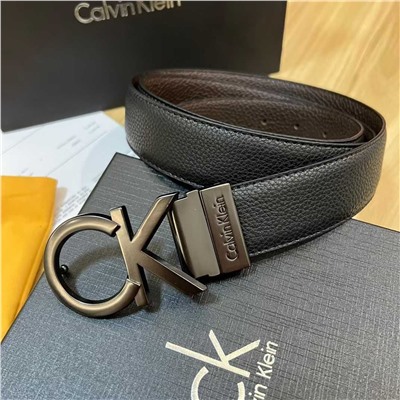 Кожаный ремень с супер текстурированным рисунком личи CALVIN KLEI*N ОРИГИНАЛ!