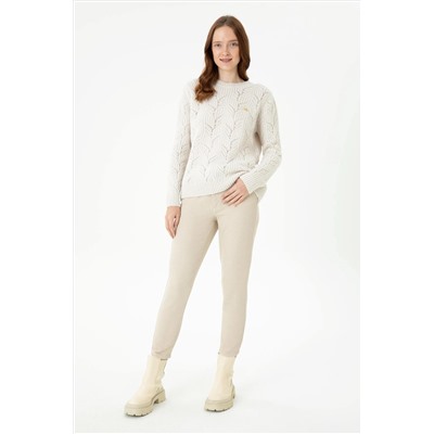 Kadın Taş Bisiklet Yaka Kazak