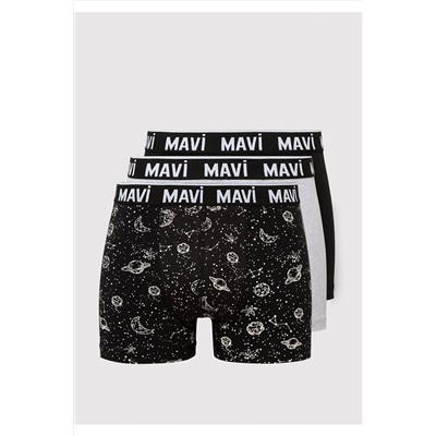 Mavi 3lü Baskılı Boxer 0911219-900