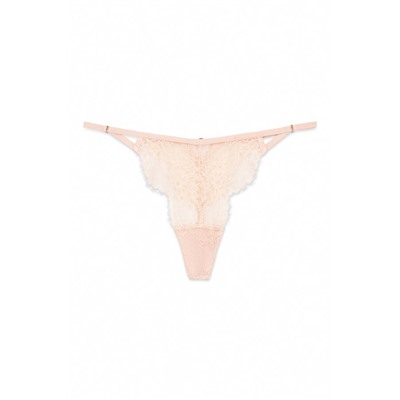 Tanga encaje lurex rosa